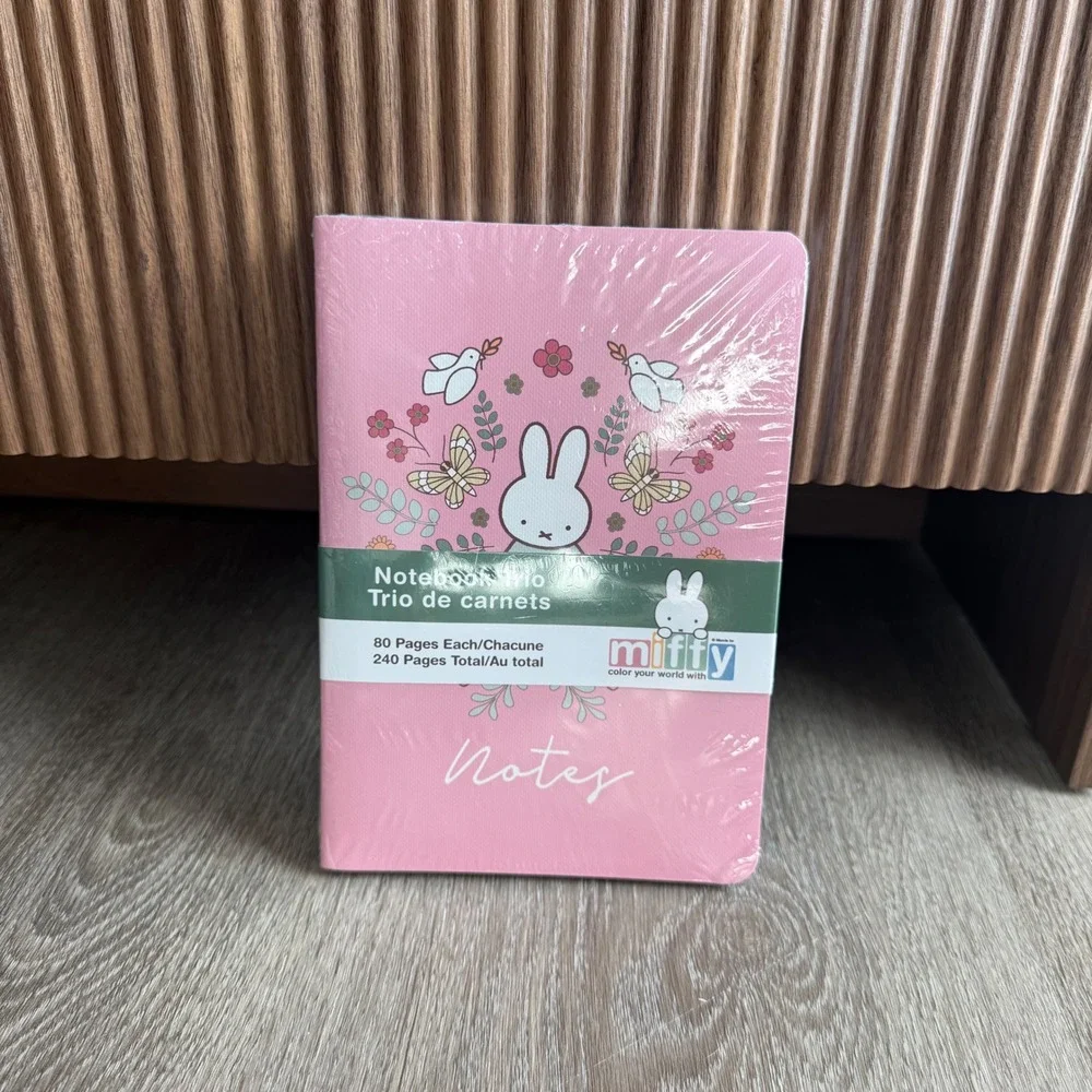Miffy Notebook Trio 3-Pack Lined Journals Pink Yellow Blue Orange Circle Studio